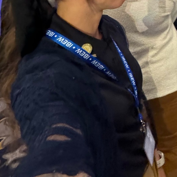 Ladies IBEW black collar shirt - Picture 3 of 3